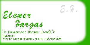 elemer hargas business card